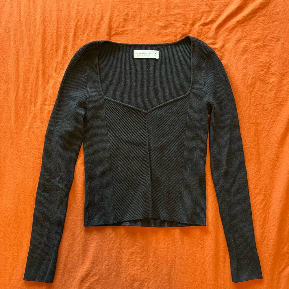 Abercrombie & Fitch Black Long Sleeve Top